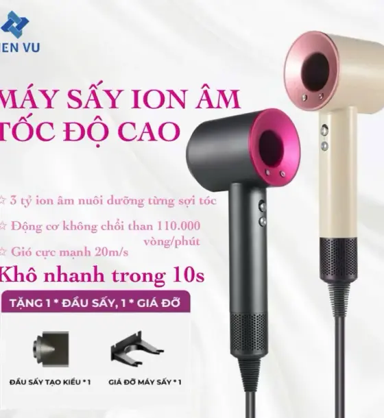 Máy sấy tóc 2 chiều ion âm